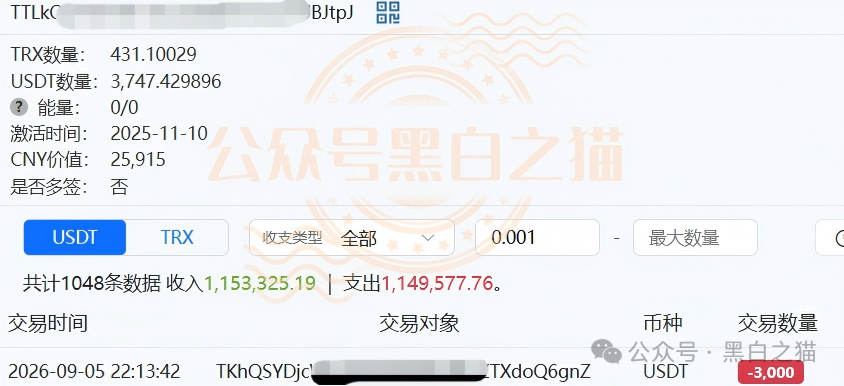 283万USDT、2800万人民币——“金河资本”军包盘吸血账单曝光：一个USDT地址3个月进账283万，精聊模式下隐性资金远超想象！
