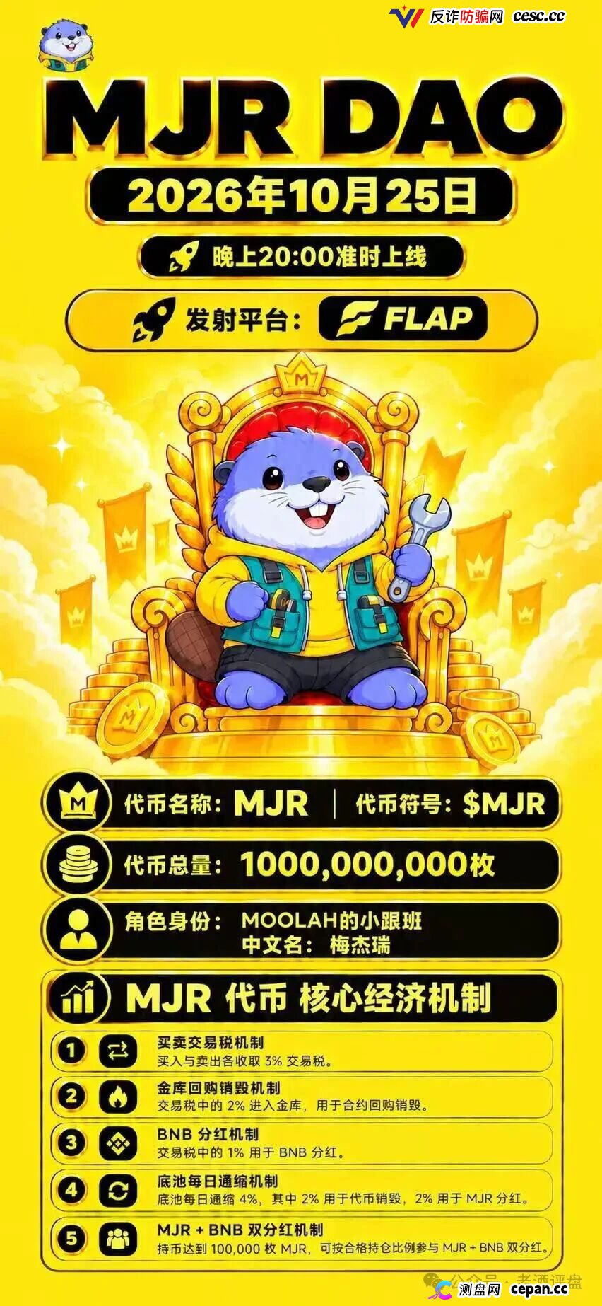 MJR DAO（MJR梅杰瑞/Moolah小跟班）资金流向追踪：你买的U根本没去建生态，全成了项目方砸盘套现的筹码！
